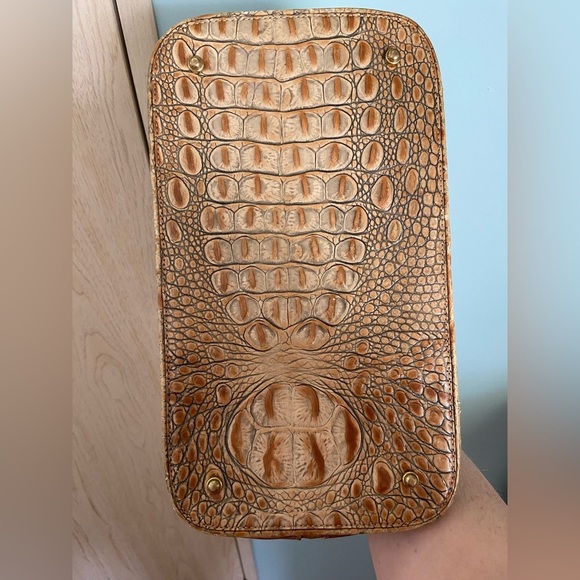 BRAHMIN Vivian Dome Bag Light Almond Color Purse Top Handles & Shoulder Strap - Picture 16 of 16